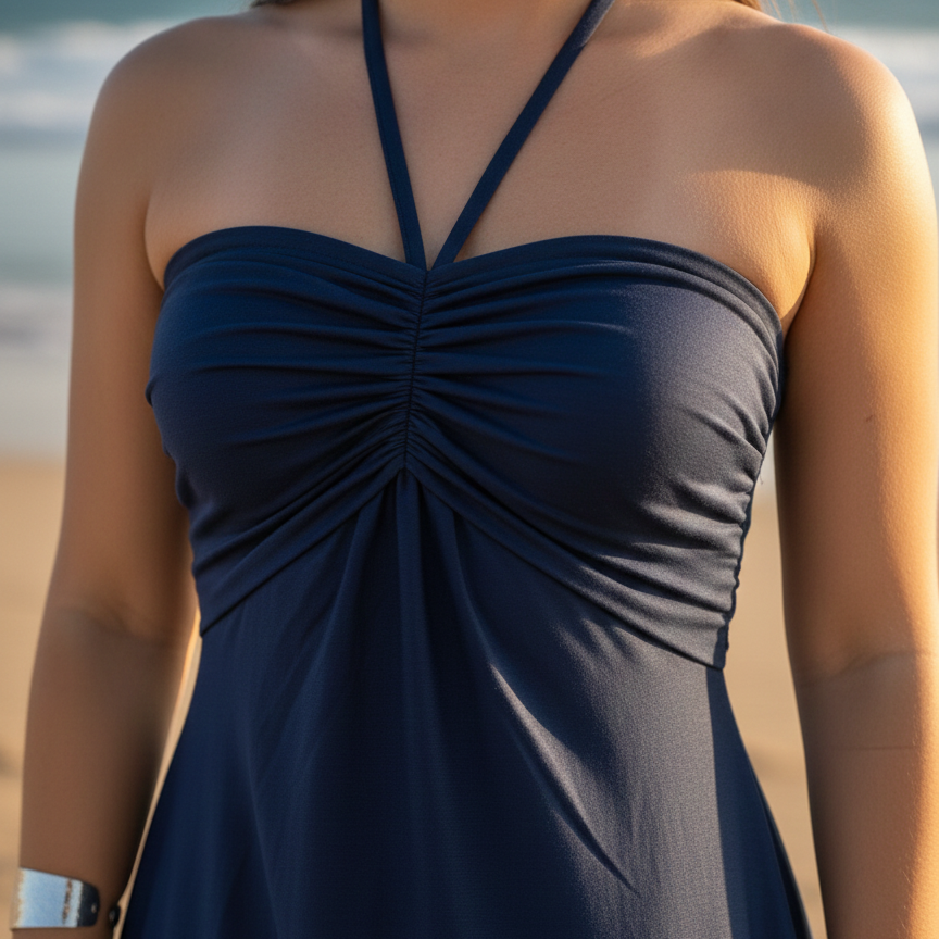 Vestido Longo Florido Bleu Jardin