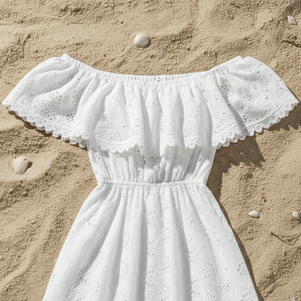 Vestido Longo de Renda Blossom Azure