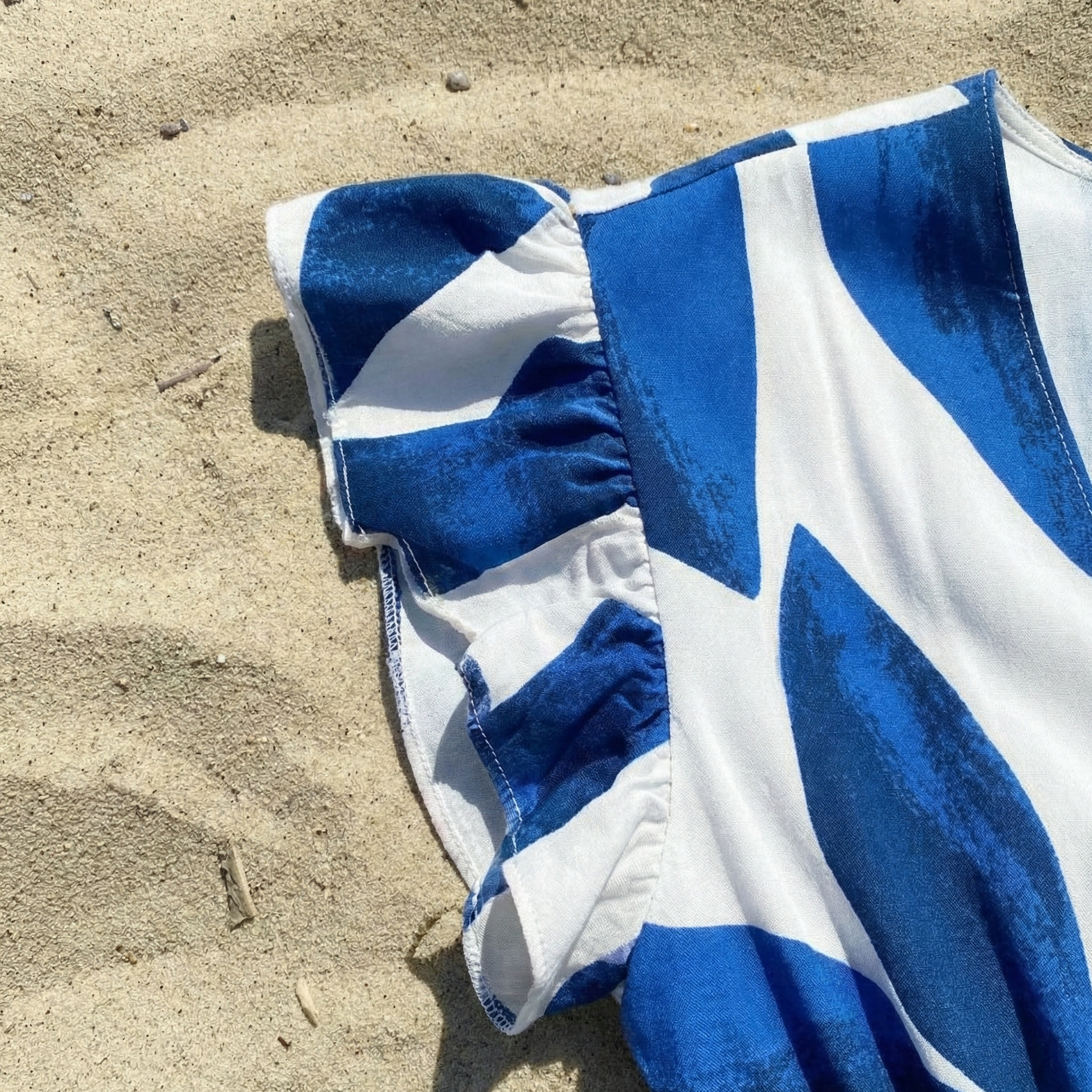 Vestido Longo Azul Aurora Fleurs