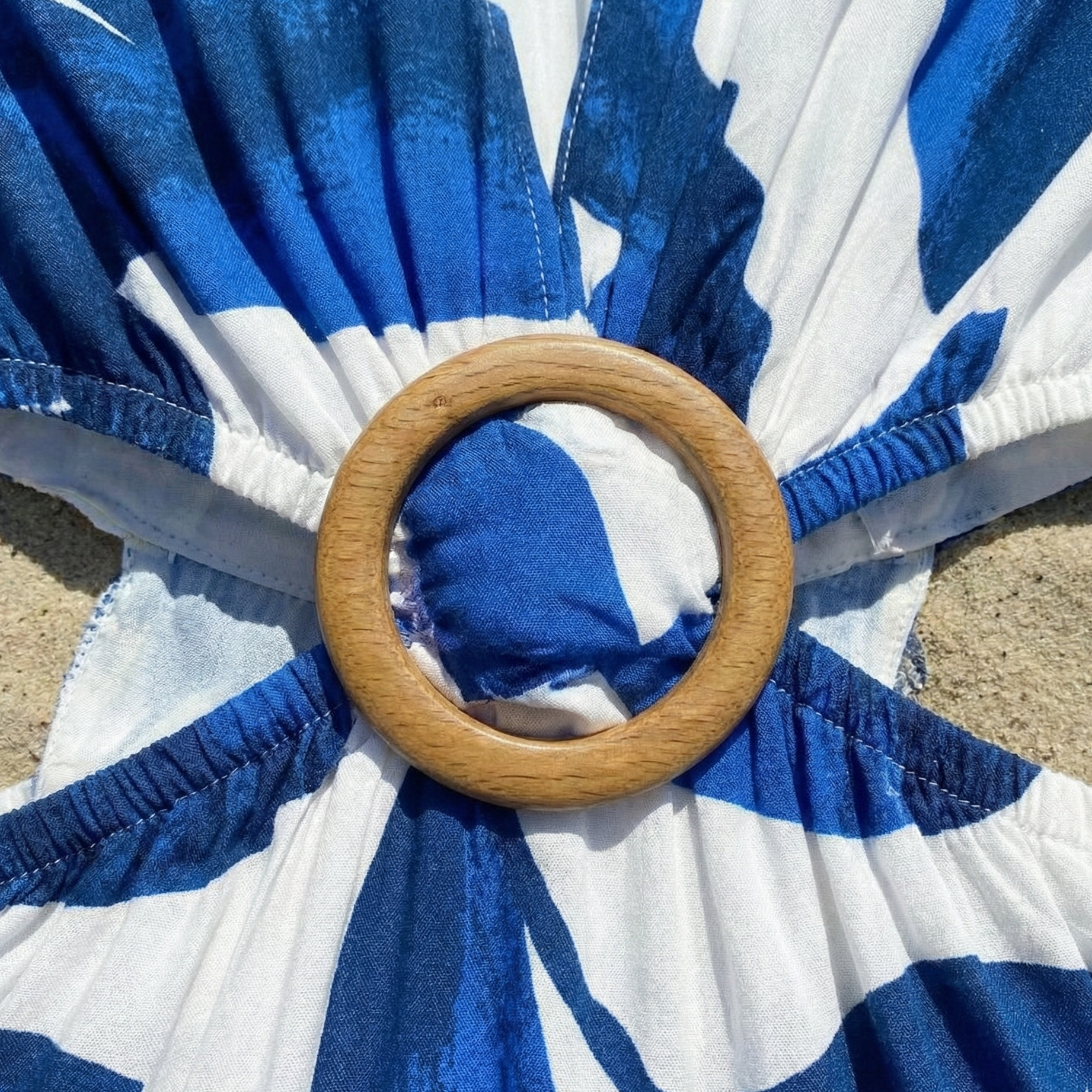 Vestido Longo Azul Aurora Fleurs