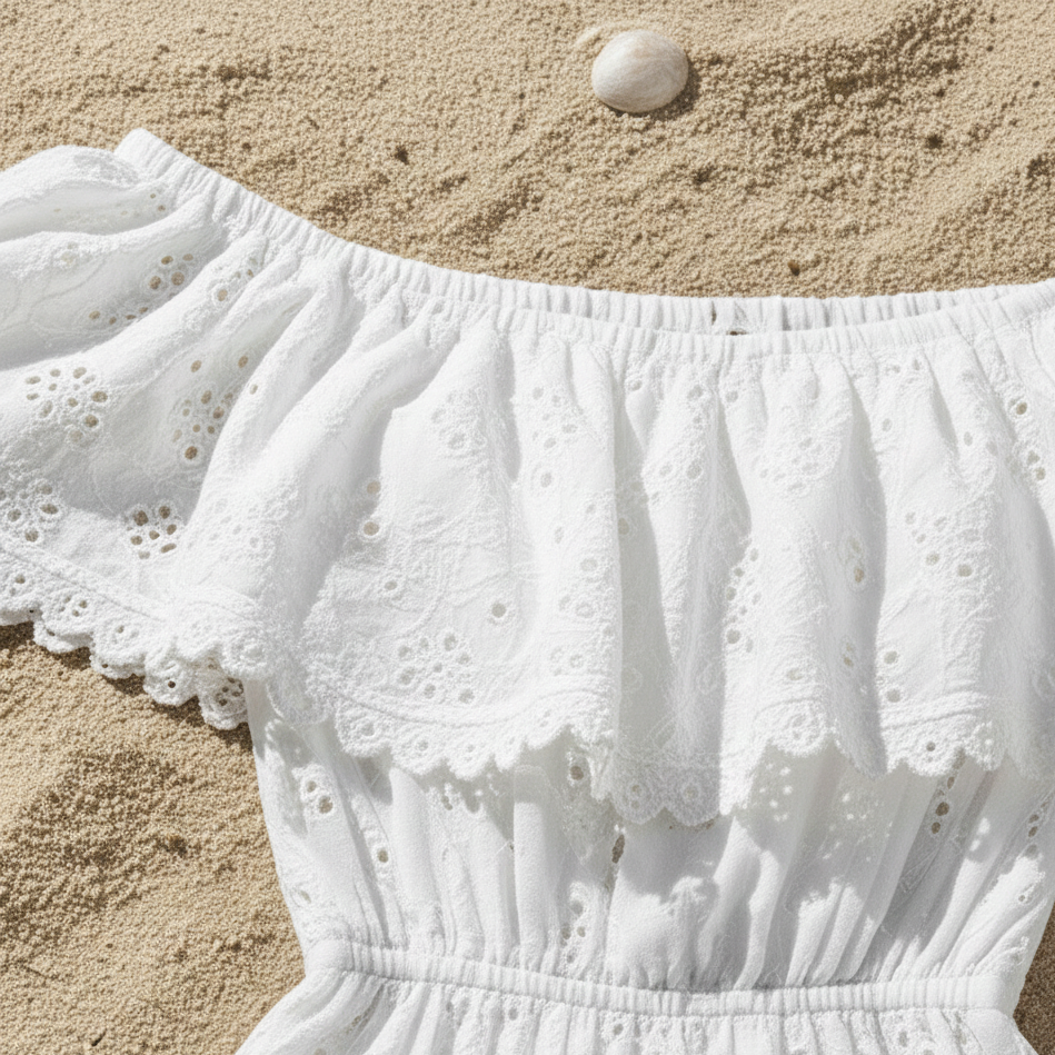 Vestido Longo de Renda Blossom Azure