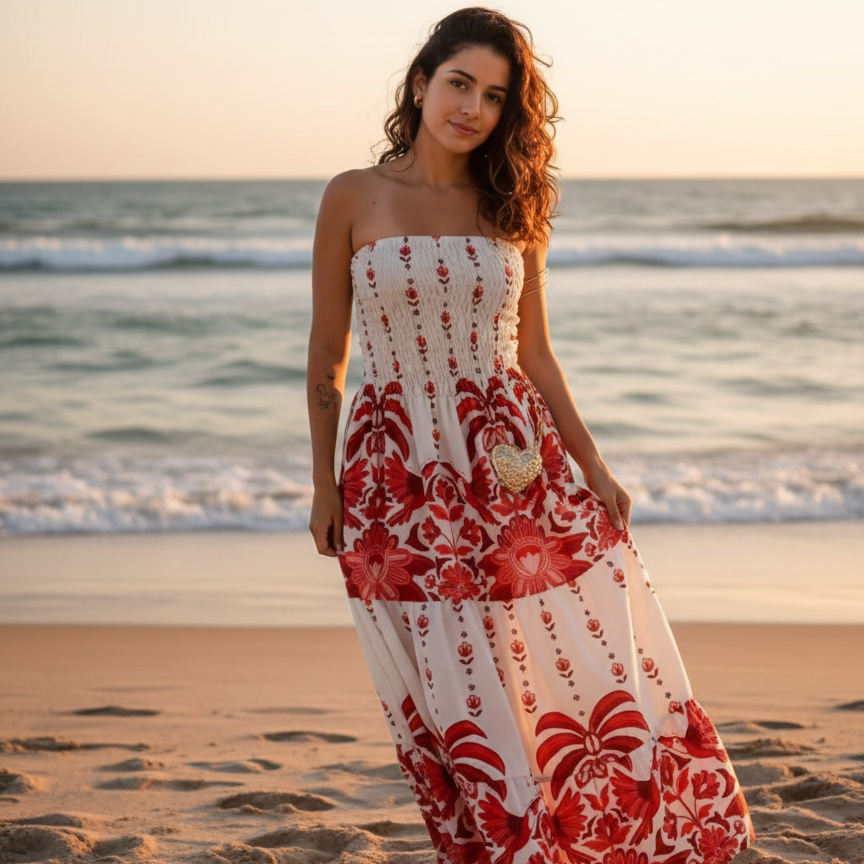 Vestido Longo Branco Rosalia Blanc